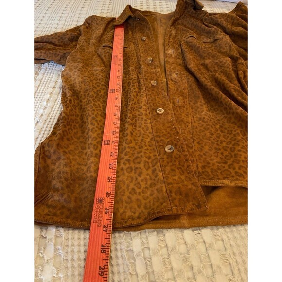 Reversable Womens Jacket ? Suede Brown & Cheetah Print other Side Sz ? Large - Picture 12 of 12